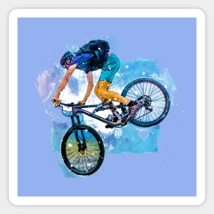 Downhill mountain biking Magnet